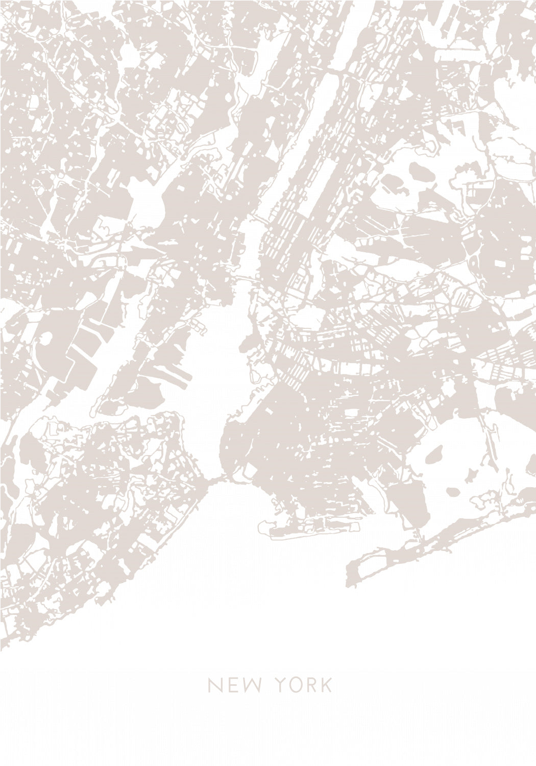 New York Map Poster och Canvastavla