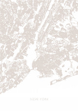 New York Map Poster och Canvastavla