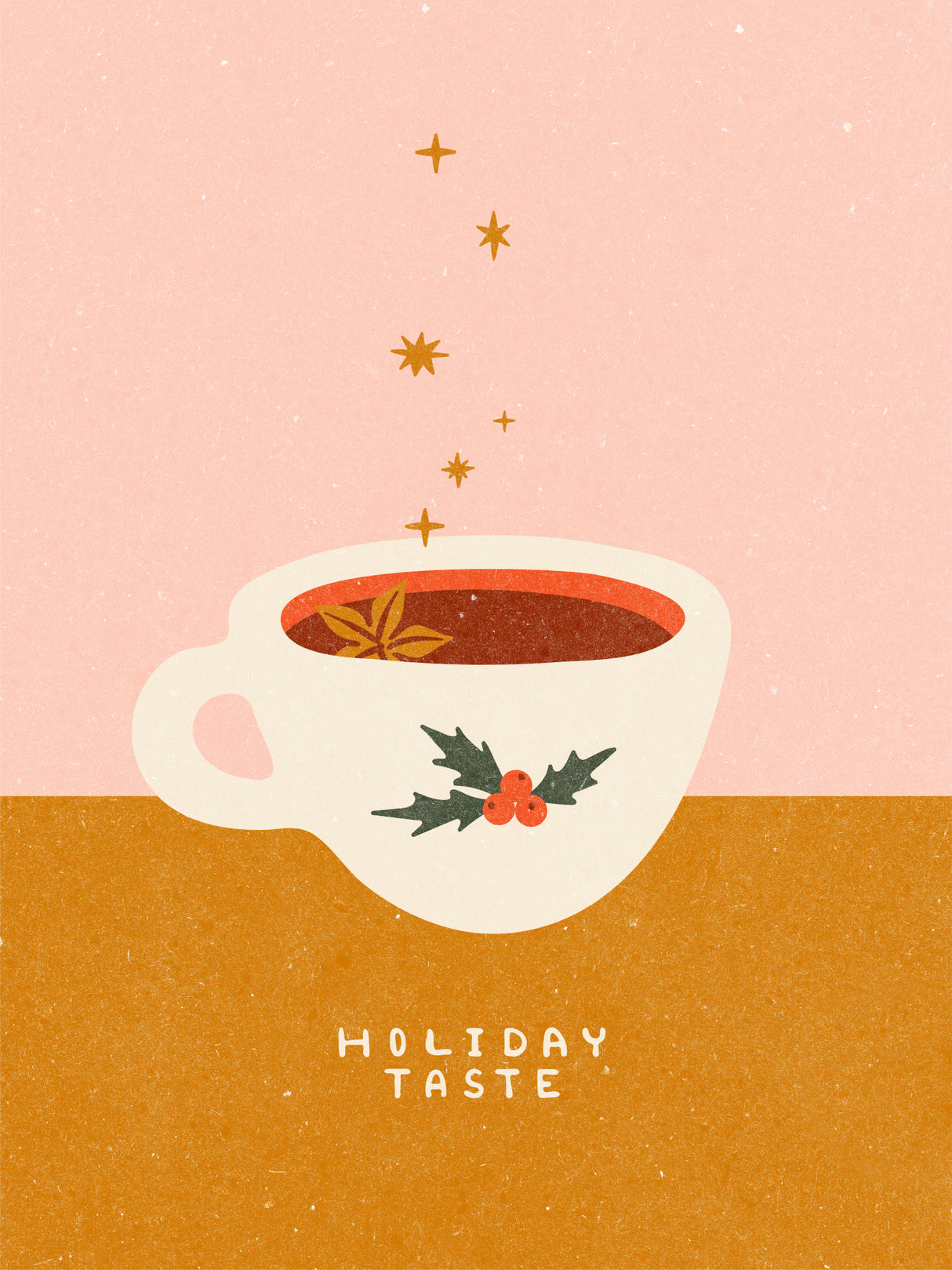 Mulled wine mug. Holiday Taste Poster och Canvastavla