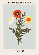 Flower Market Porto Poster och Canvastavla