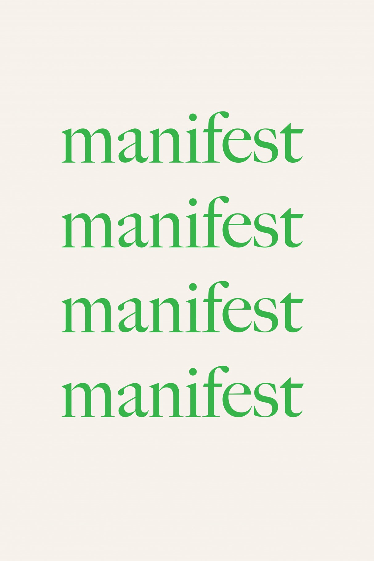 Manifestgreenbeige Ratio2x3 Poster och Canvastavla
