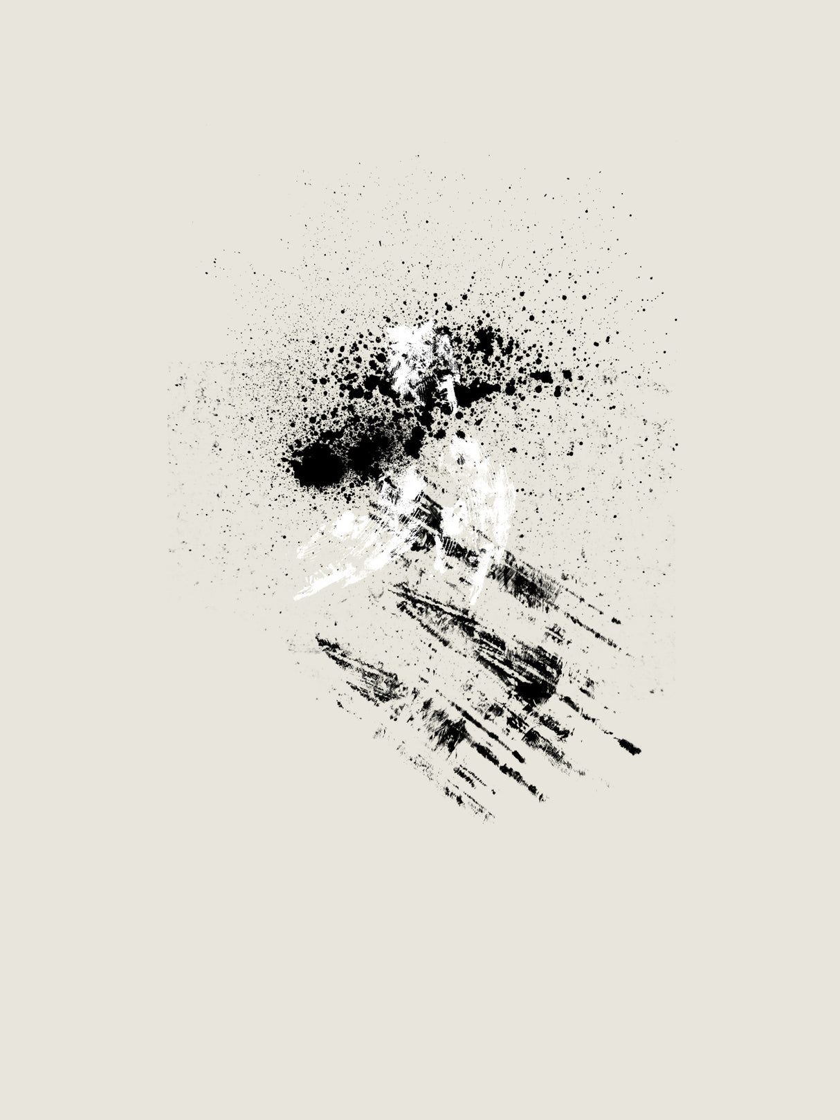 Brush splatters #6 Poster och Canvastavla