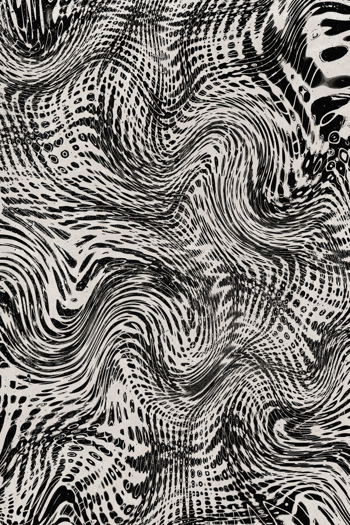 Black And White Net Pattern Poster och Canvastavla