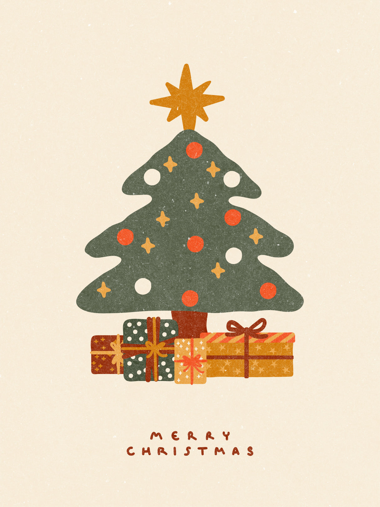 Christmas tree with gifts Poster och Canvastavla