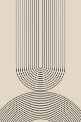 Black Line Art Poster och Canvastavla