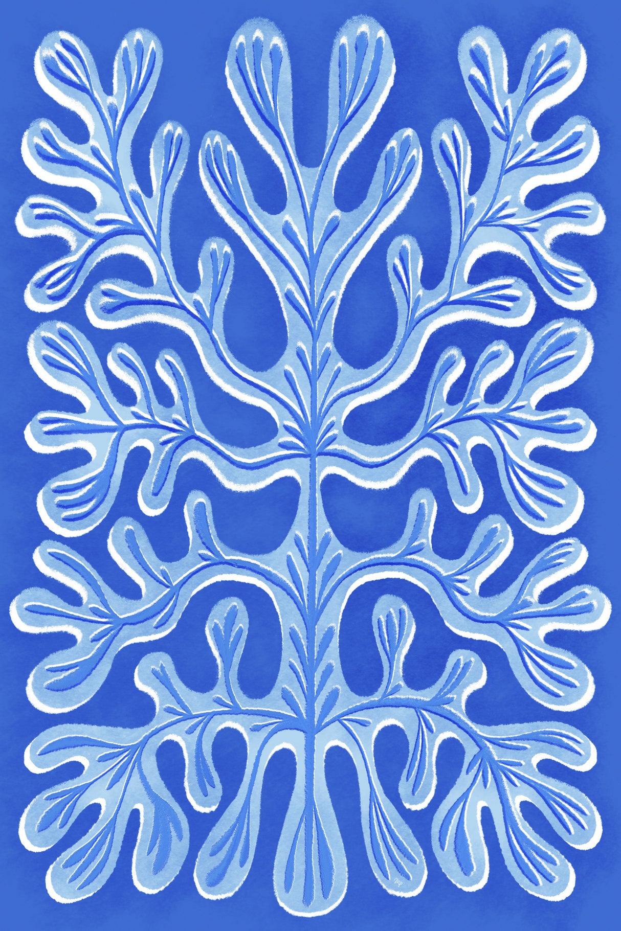Grow Blue Poster och Canvastavla