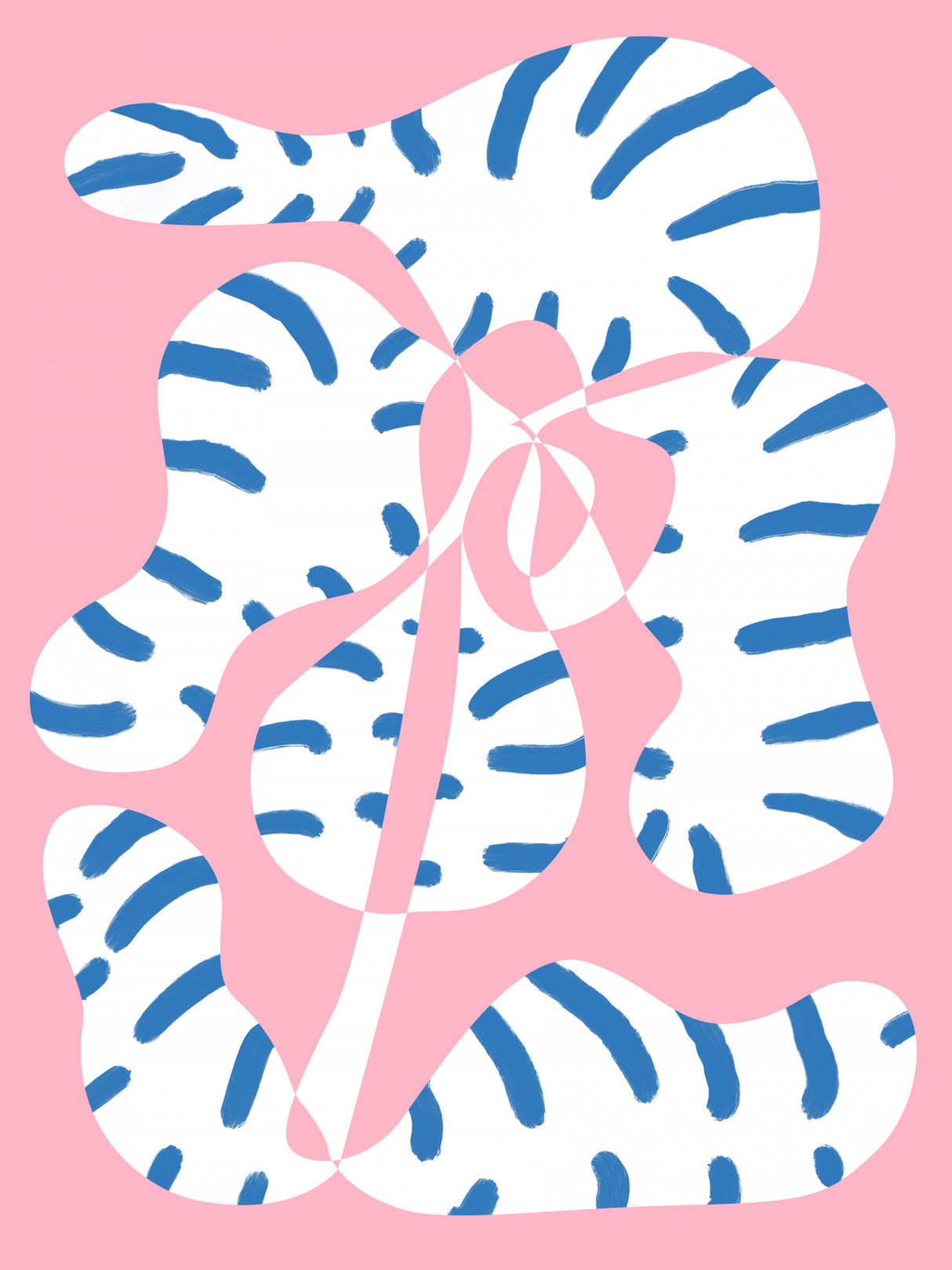 Abstract Shapes Flower Tigerprint Theprintablestudio 24x32inch Poster och Canvastavla