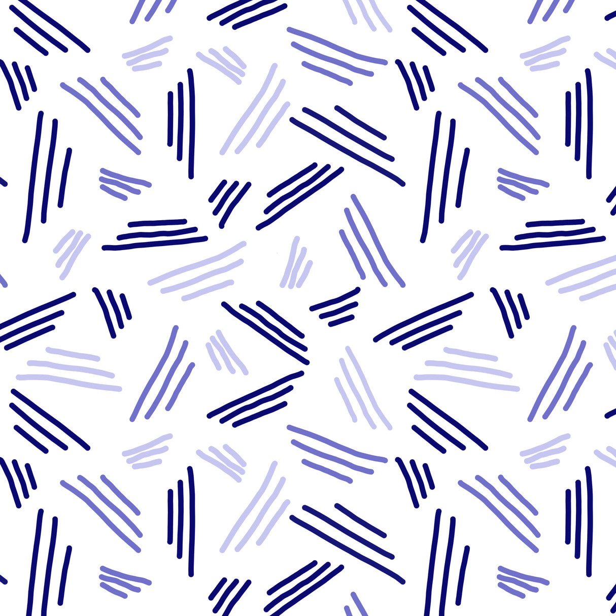 Falling Triple Lines Navy Blue Poster och Canvastavla
