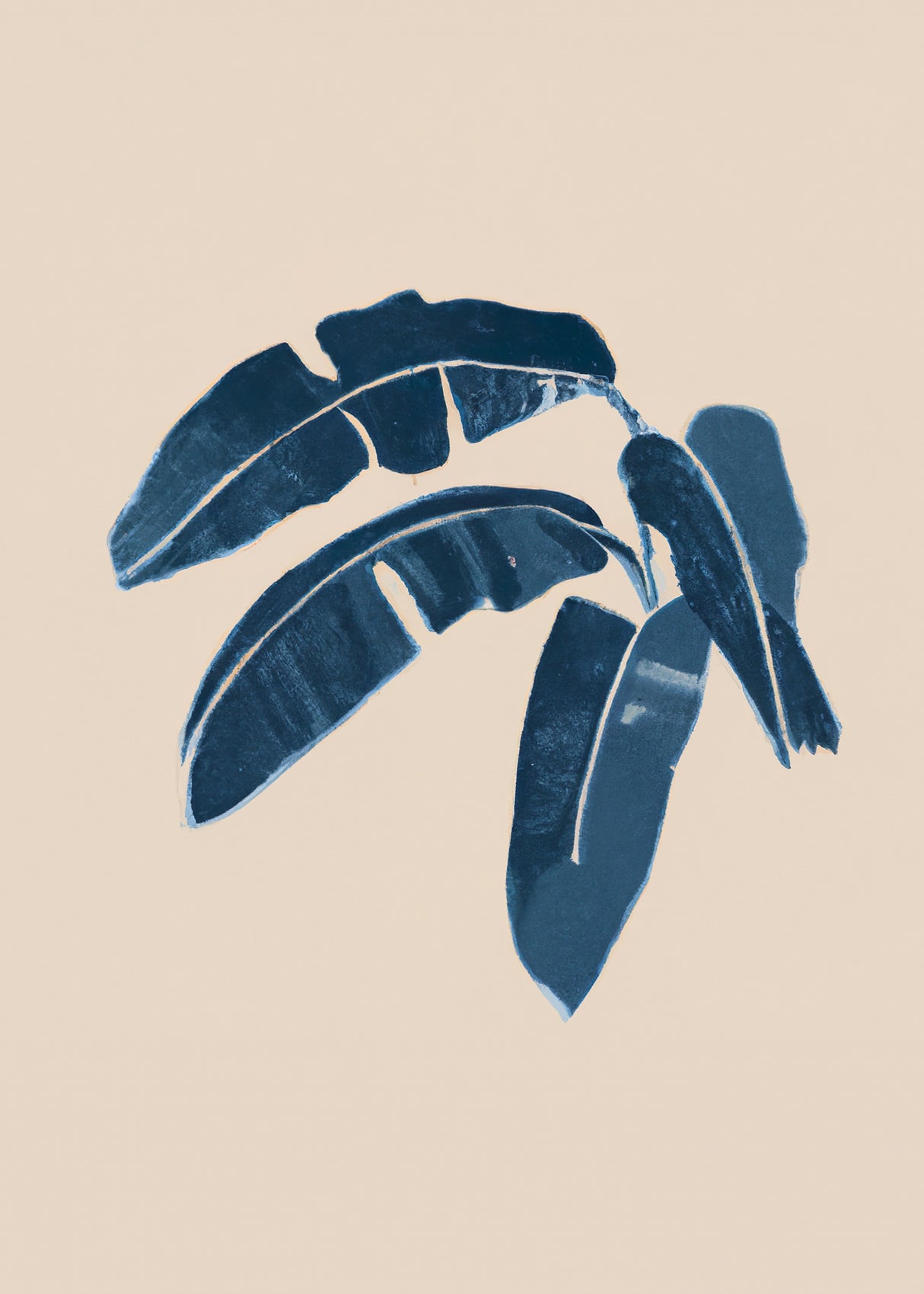 Palm Indigo Poster och Canvastavla