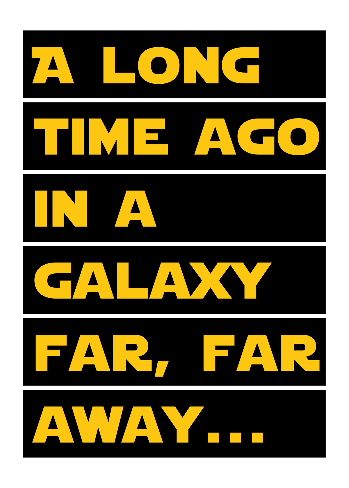 A Long Time Ago In A Galaxy