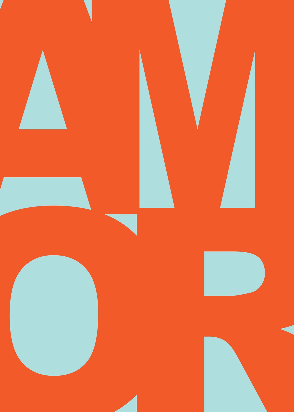 Amor Modern Typography Poster