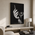 Lipstick & Champagne Canvas