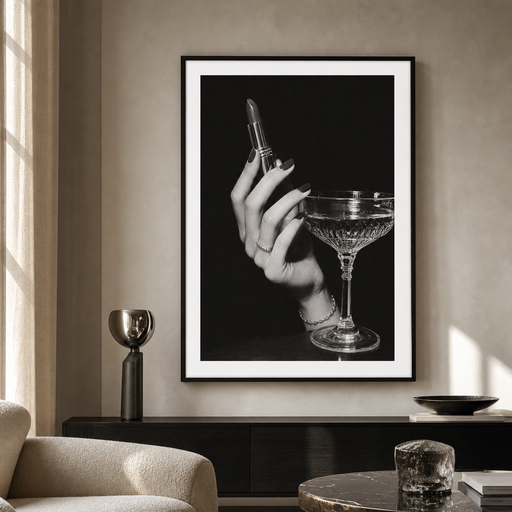 Lipstick & Champagne Poster