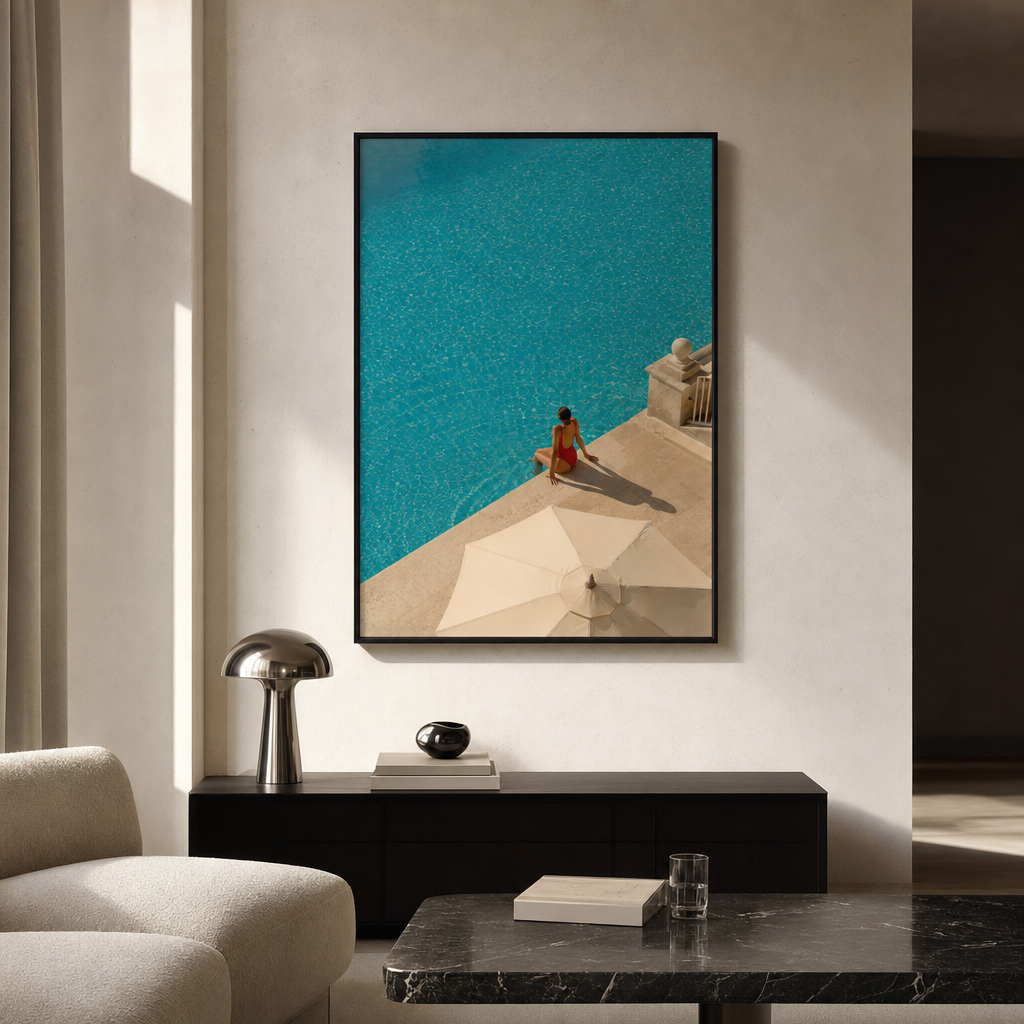 Poolside Red Poster