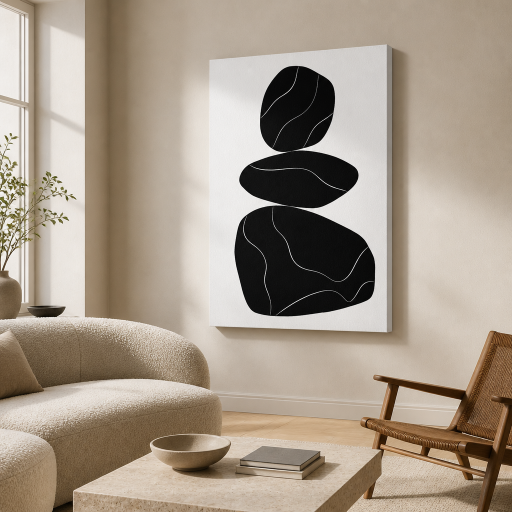 Black Stones Canvas