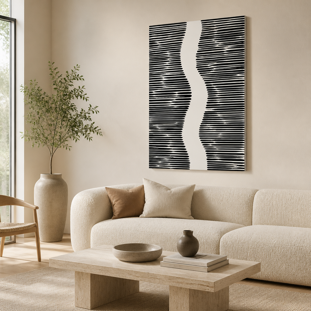 Divided Lines Canvas