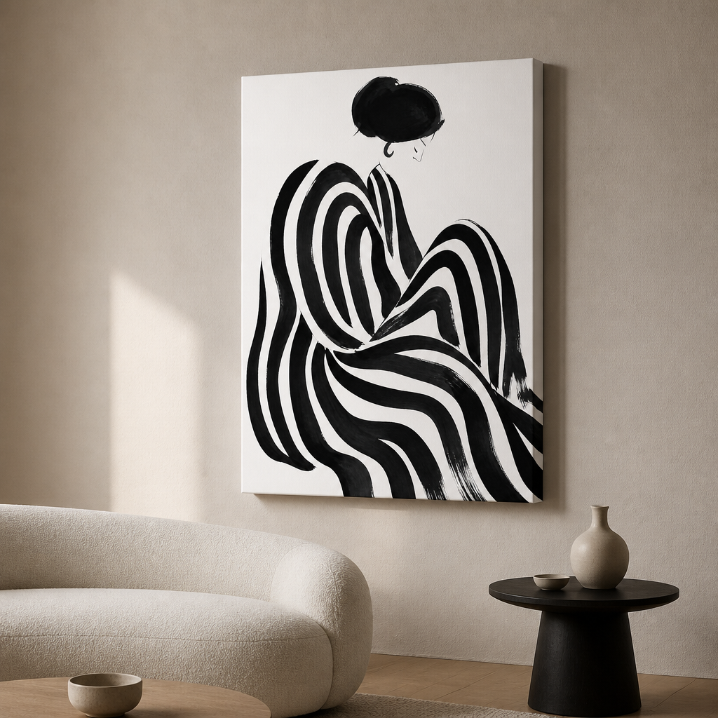Striped Figure Canvas