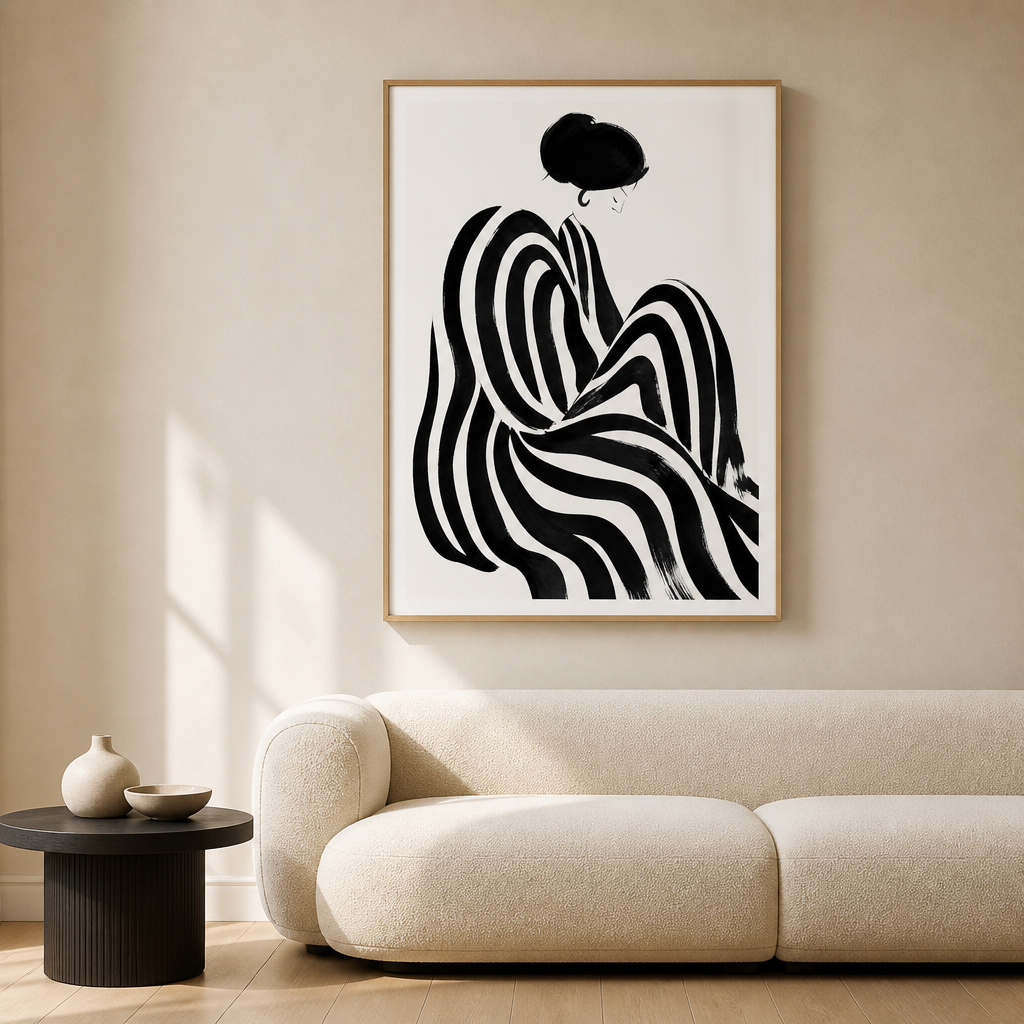 Striped Figure Poster