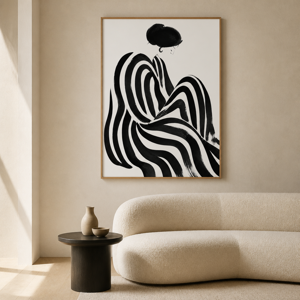 Striped Figure Poster