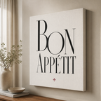 BON APPÉTIT text Canvas
