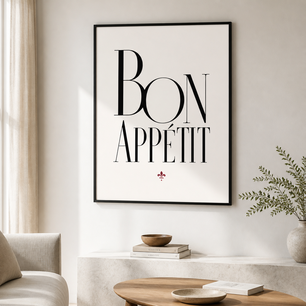 BON APPÉTIT text Poster