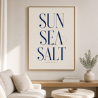 Sun Sea Salt text Poster