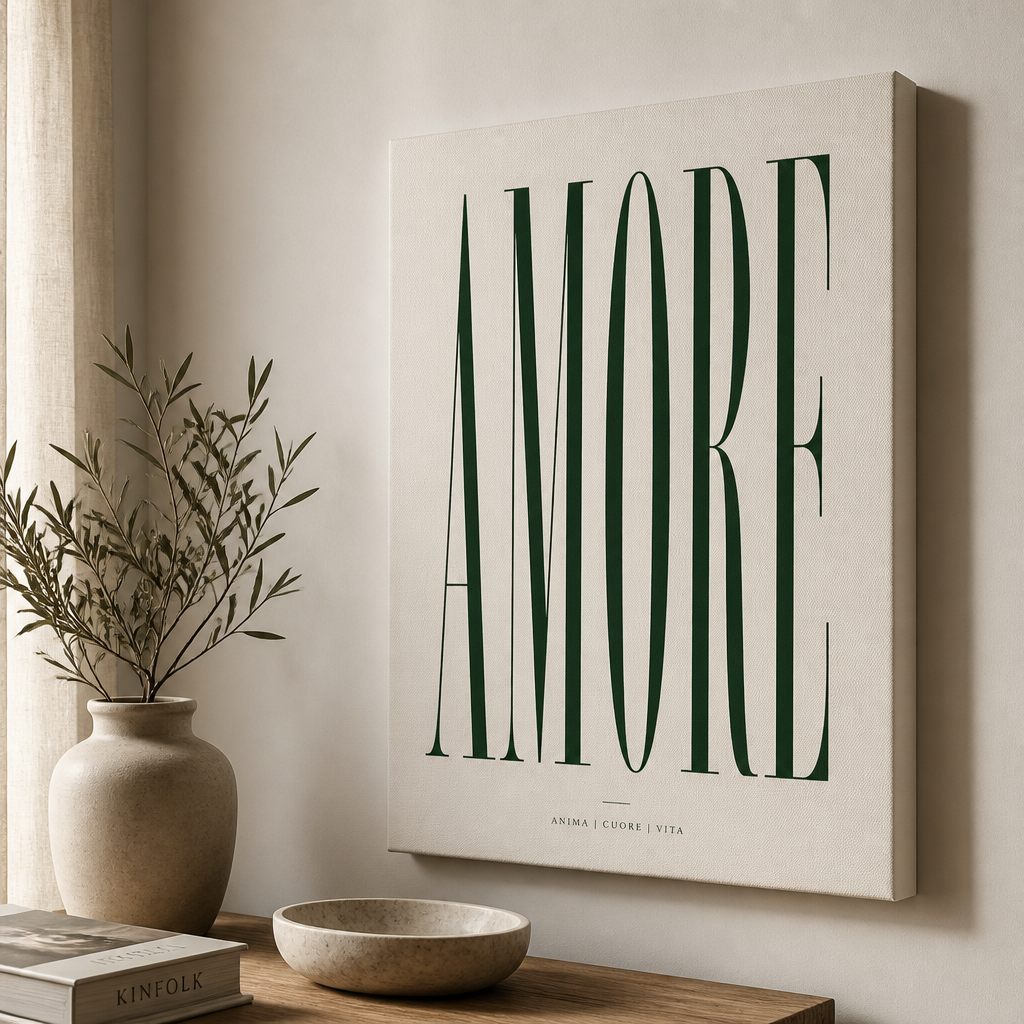 Amore text Canvas