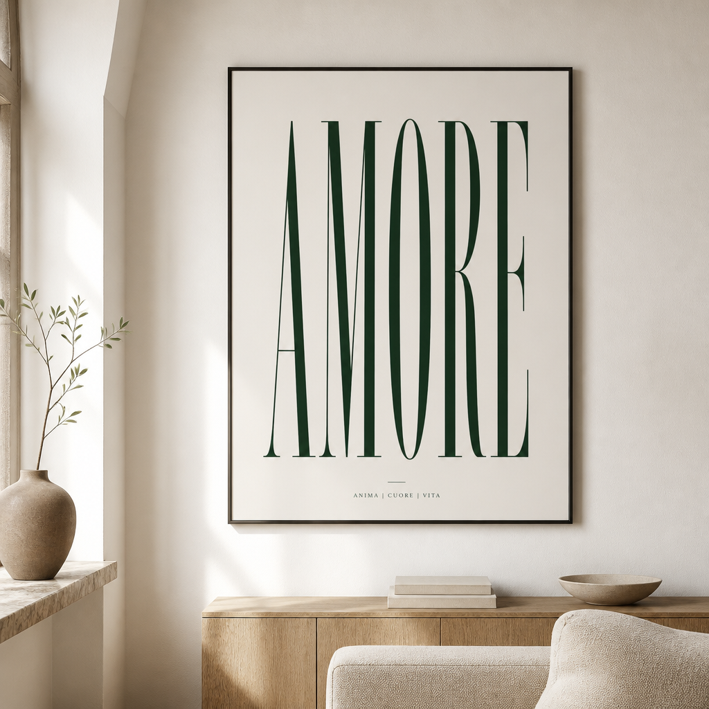 Amore text Poster