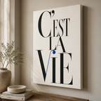 C'est la vie text Canvas
