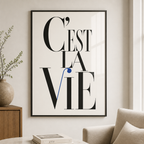 C'est la vie text Poster