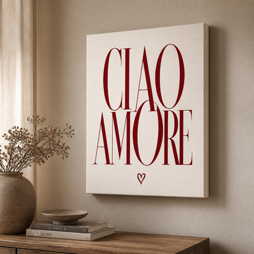 Ciao Amore text Canvas