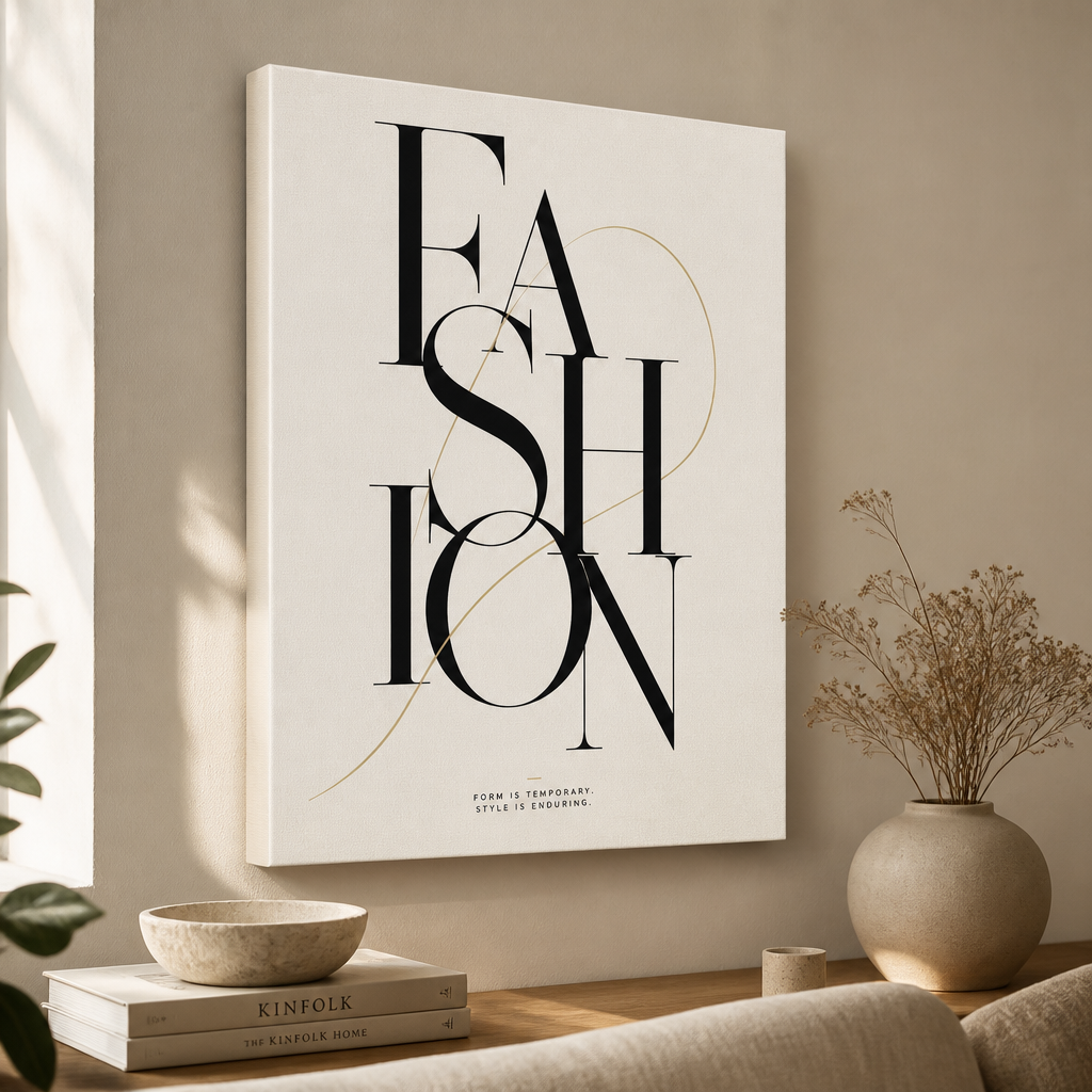 Fashion text Canvas