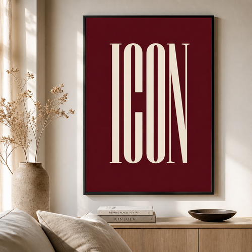 Icon text Poster