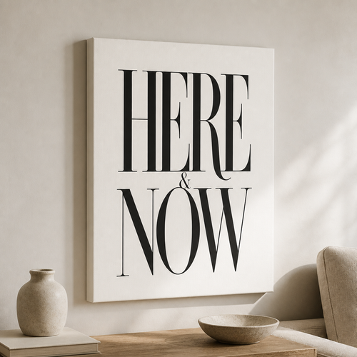 Here & now text Canvas