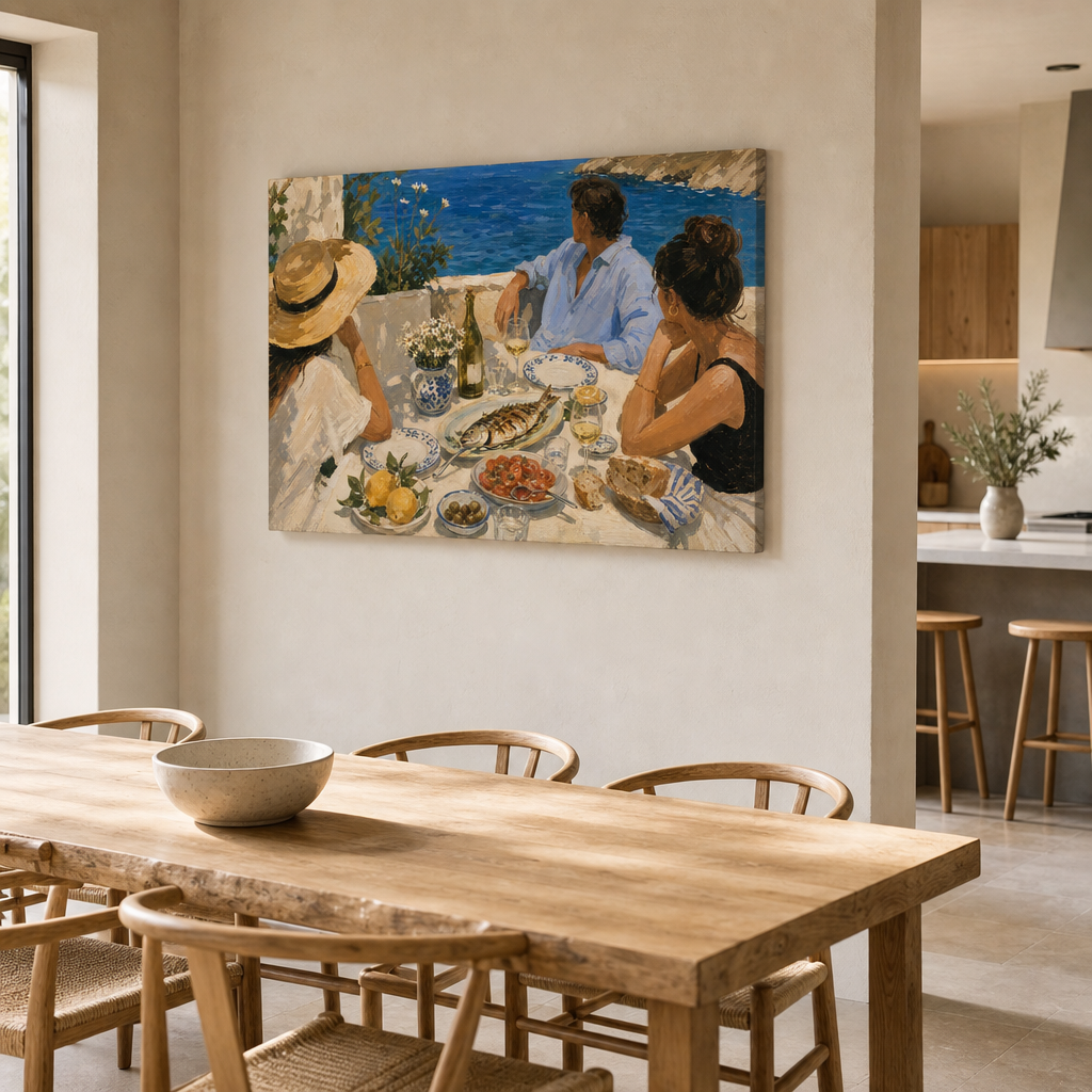 Lunch by the Sea Canvas