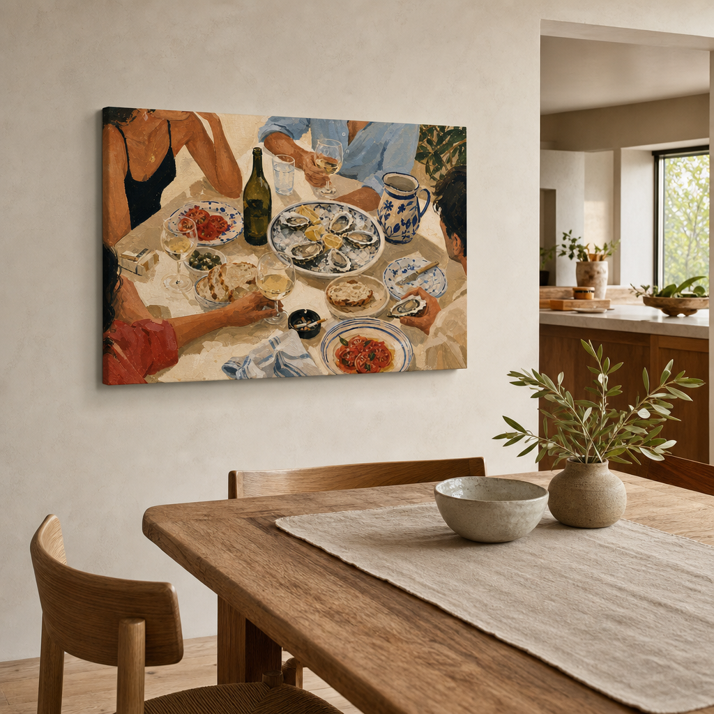 Late Lunch Canvas