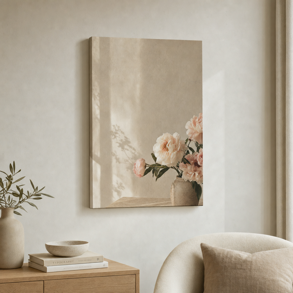 Soft Peonies Canvas