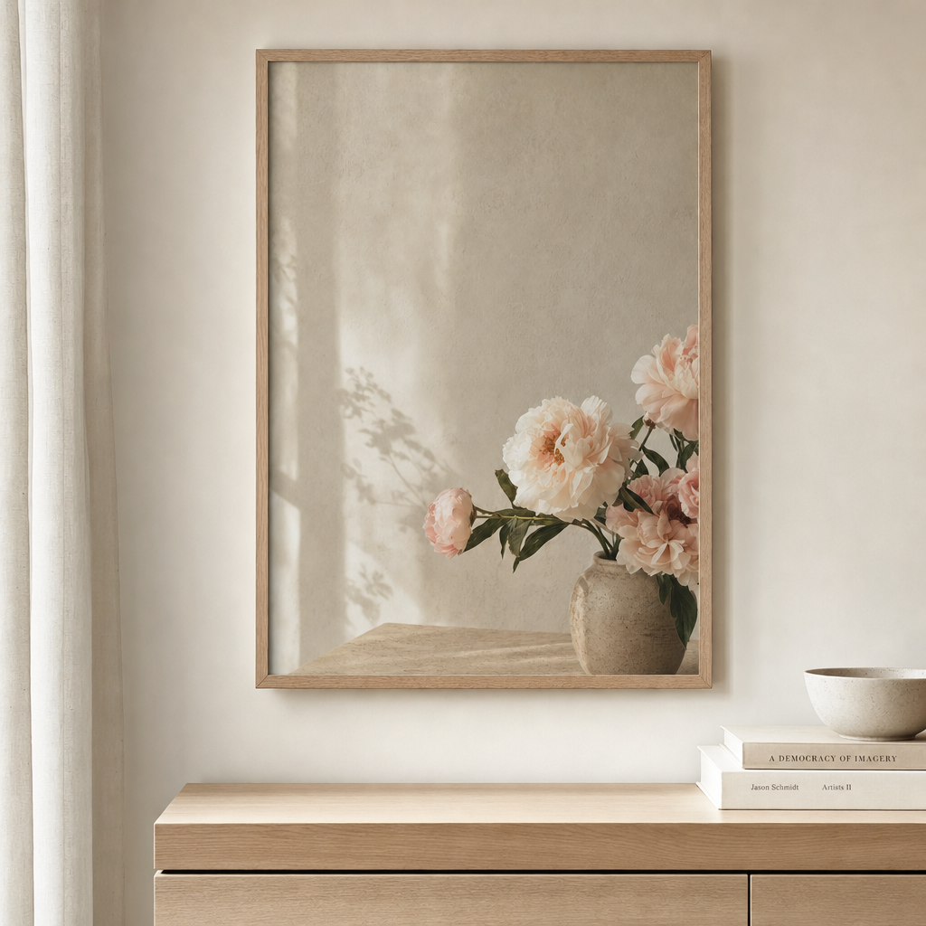 Soft Peonies Poster