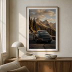 Porsche 911 – Alpine Road Color Poster