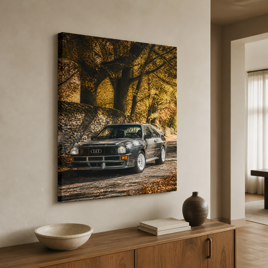 Audi Quattro – Autumn Road Color Canvas