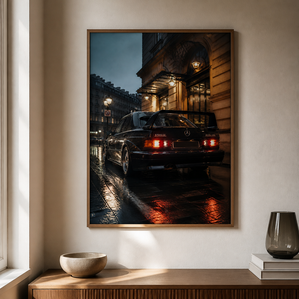 Mercedes-Benz 190E Evo II – Wet Street Color Poster