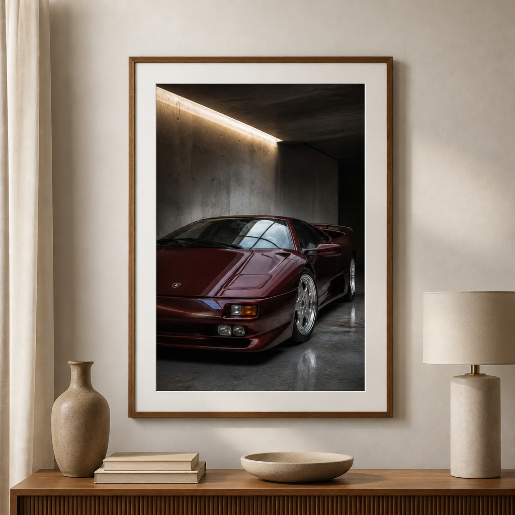 Lamborghini Diablo – Modernist Garage Color Poster