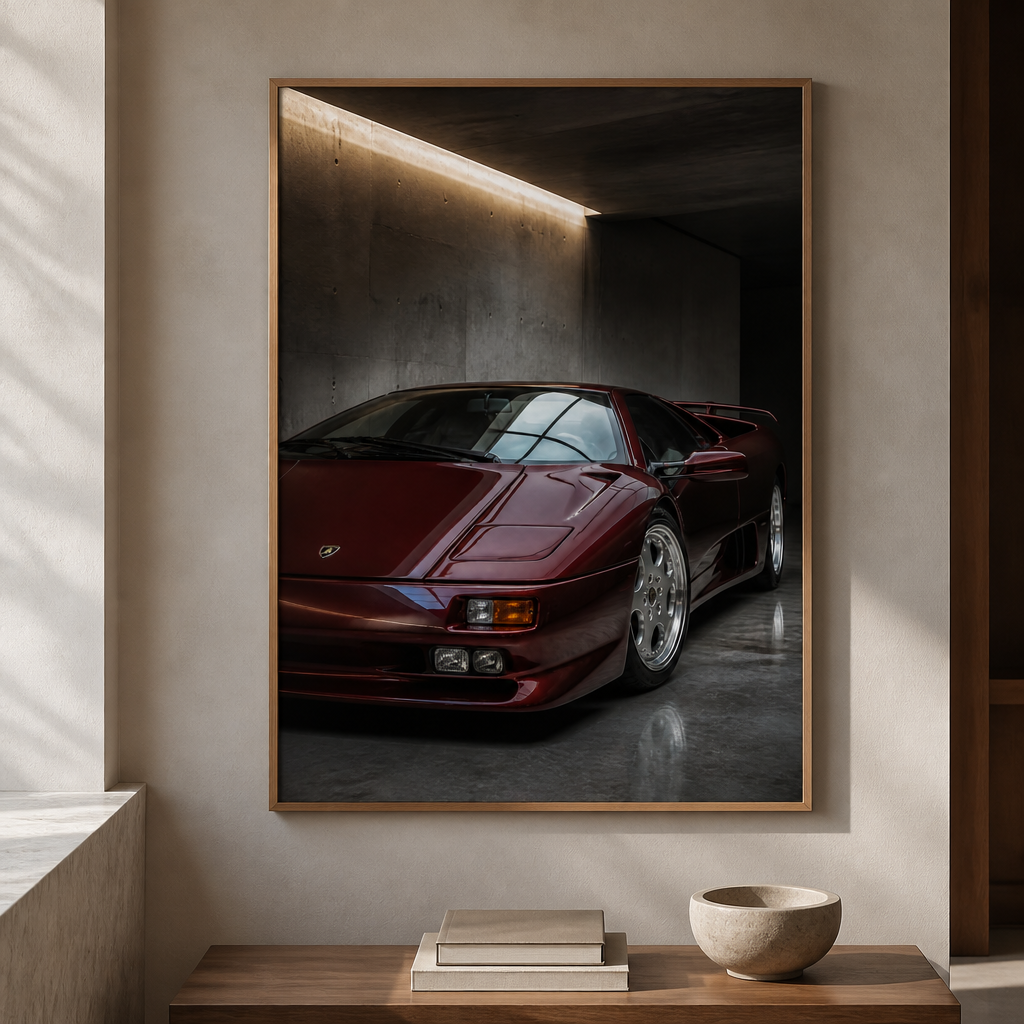Lamborghini Diablo – Modernist Garage Color Poster