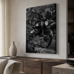 Triumph Scrambler – Autumn Foliage Blackwhite Canvas