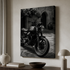 Moto Guzzi V7 – Italian Courtyard Blackwhite Canvas