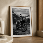 Honda Africa Twin – Gravel Road Blackwhite Poster