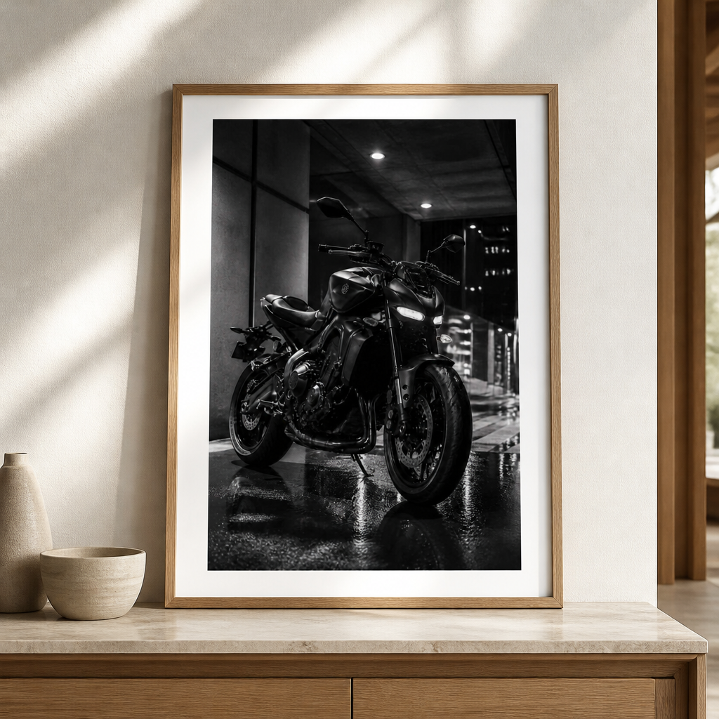 Yamaha MT-09 – Urban Night Blackwhite Poster