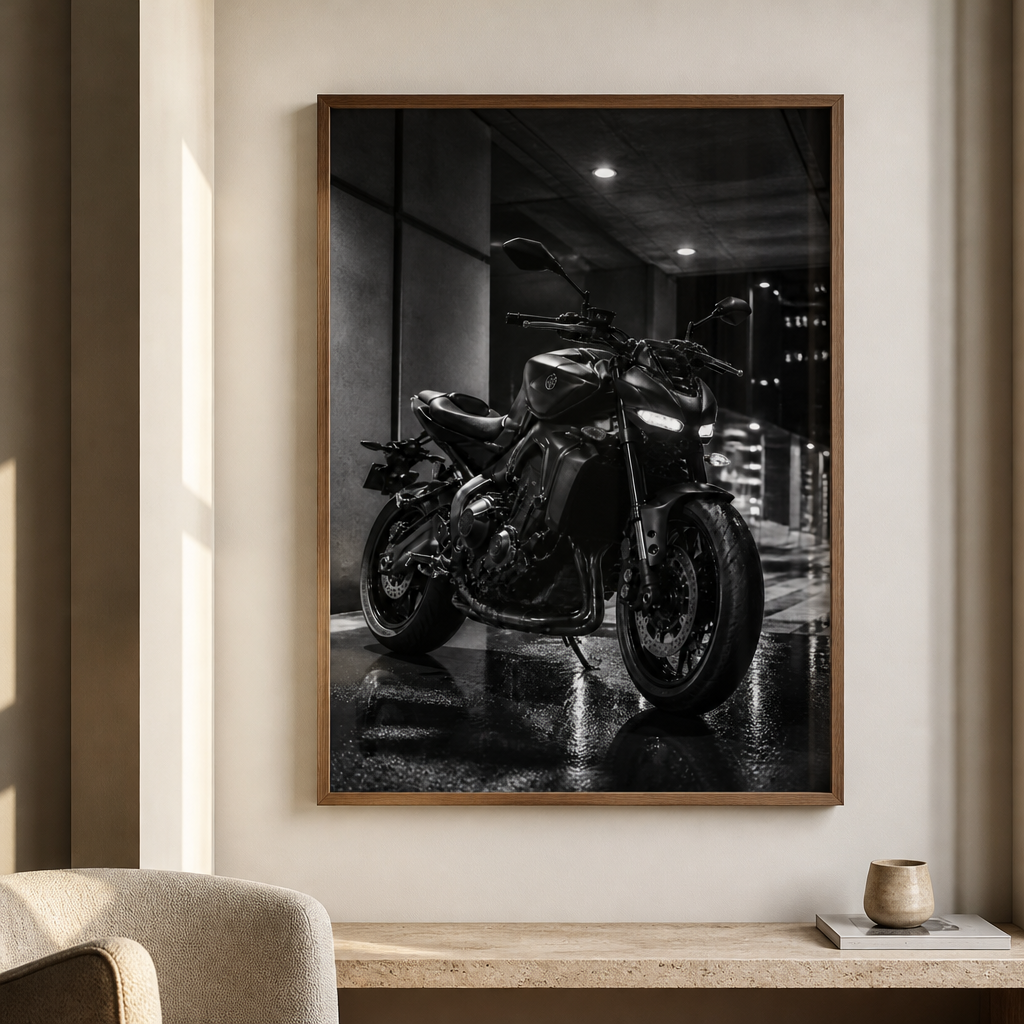 Yamaha MT-09 – Urban Night Blackwhite Poster