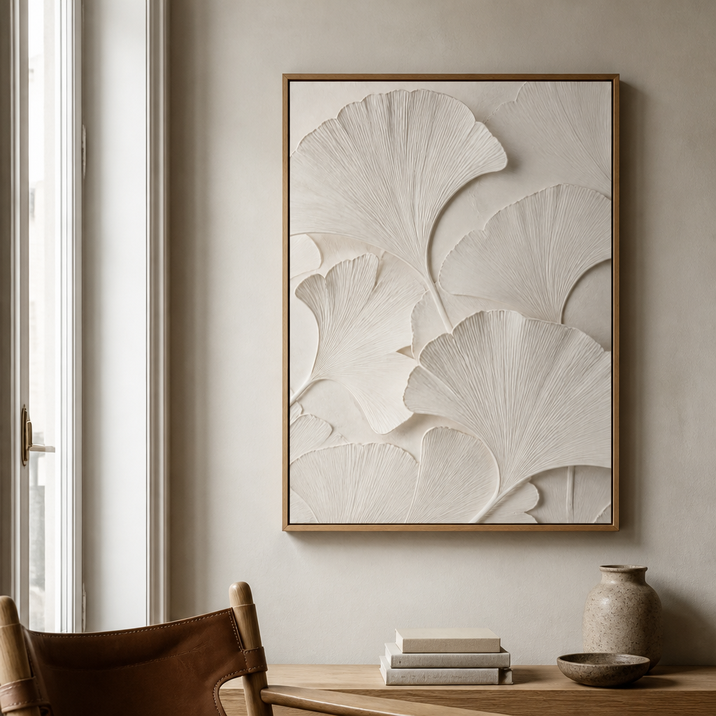 Ginkgo Leaf Relief Poster