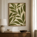 Olive botanical cut-paper forms Poster